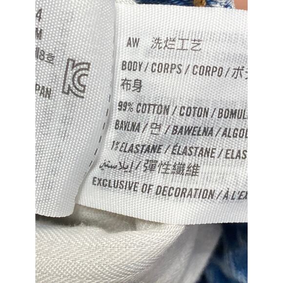 Abercrombie & Fitch The 90s Relaxed Blue High Rise Wide Leg Denim Jeans Pants 26 - Picture 4 of 4